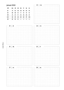 2024 Weekly 1w1p - no.01  | Printable