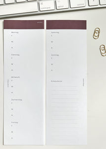 Halfpage Inserts XL "Mealplanning" - no.01 HP | Insert DIN A5