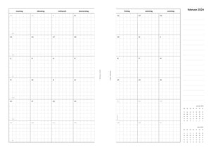 2024 monthly overview dated - no.08 | Insert DIN A5