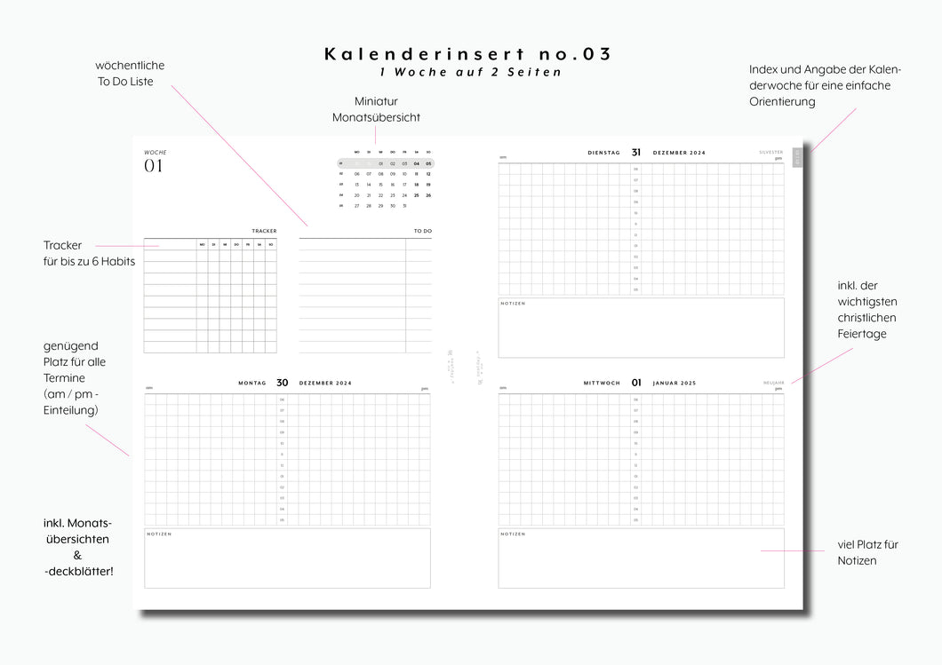 2025 Weekly 1w4p - no.03 | Printable