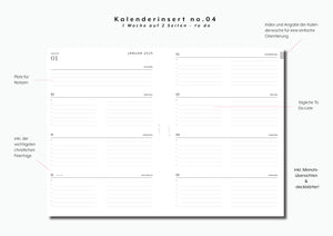 2025 Weekly 1w2p "to do" - no.04 | Printable