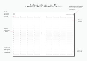 2025 weekly 1w2p "vertikal"  - no.05 | Insert Din A5