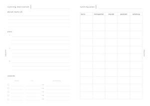 Running Tracker | Insert Din A5